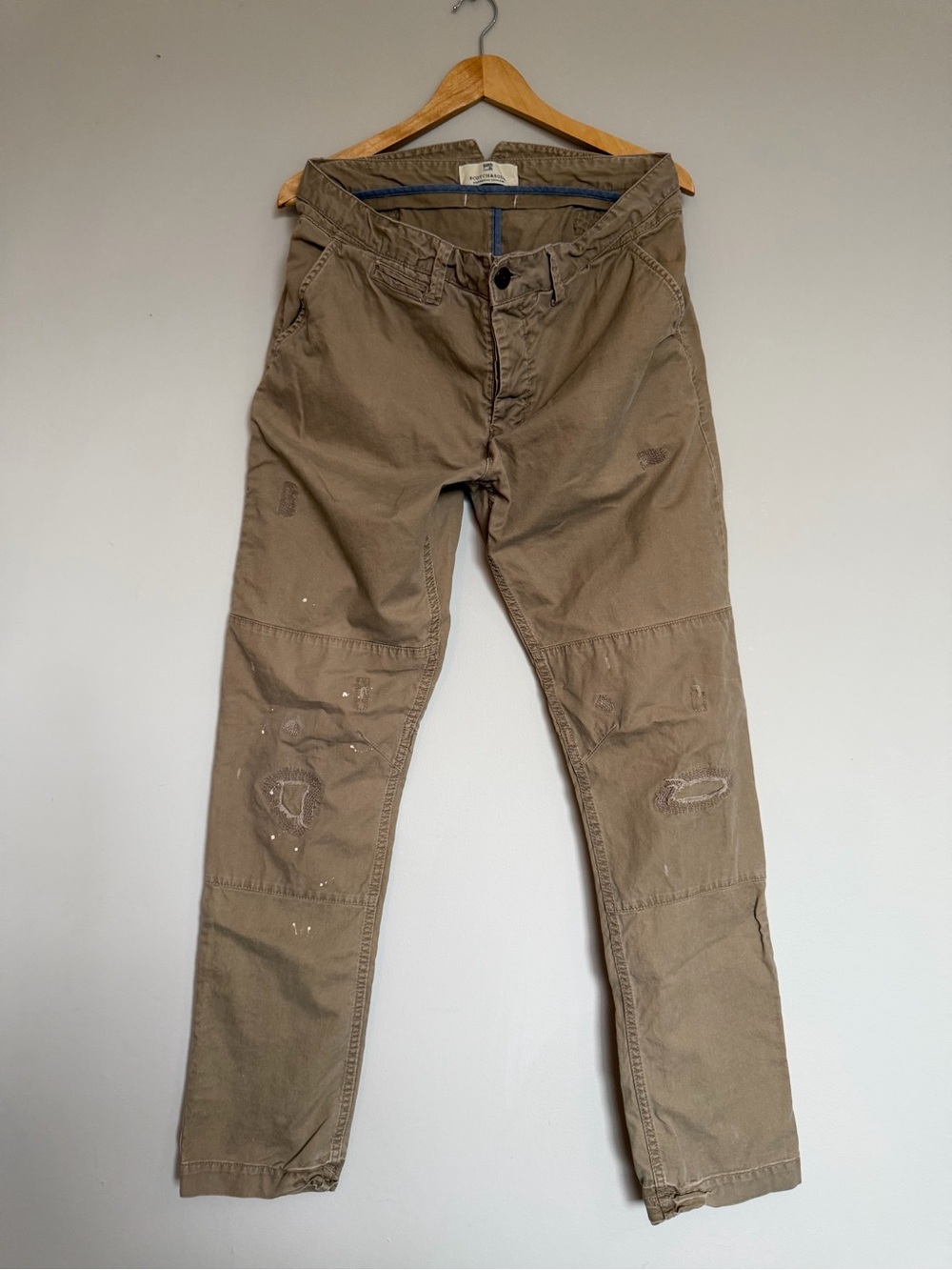 Scotch & Soda buckle back chino distressed 100% cotton size 33/34